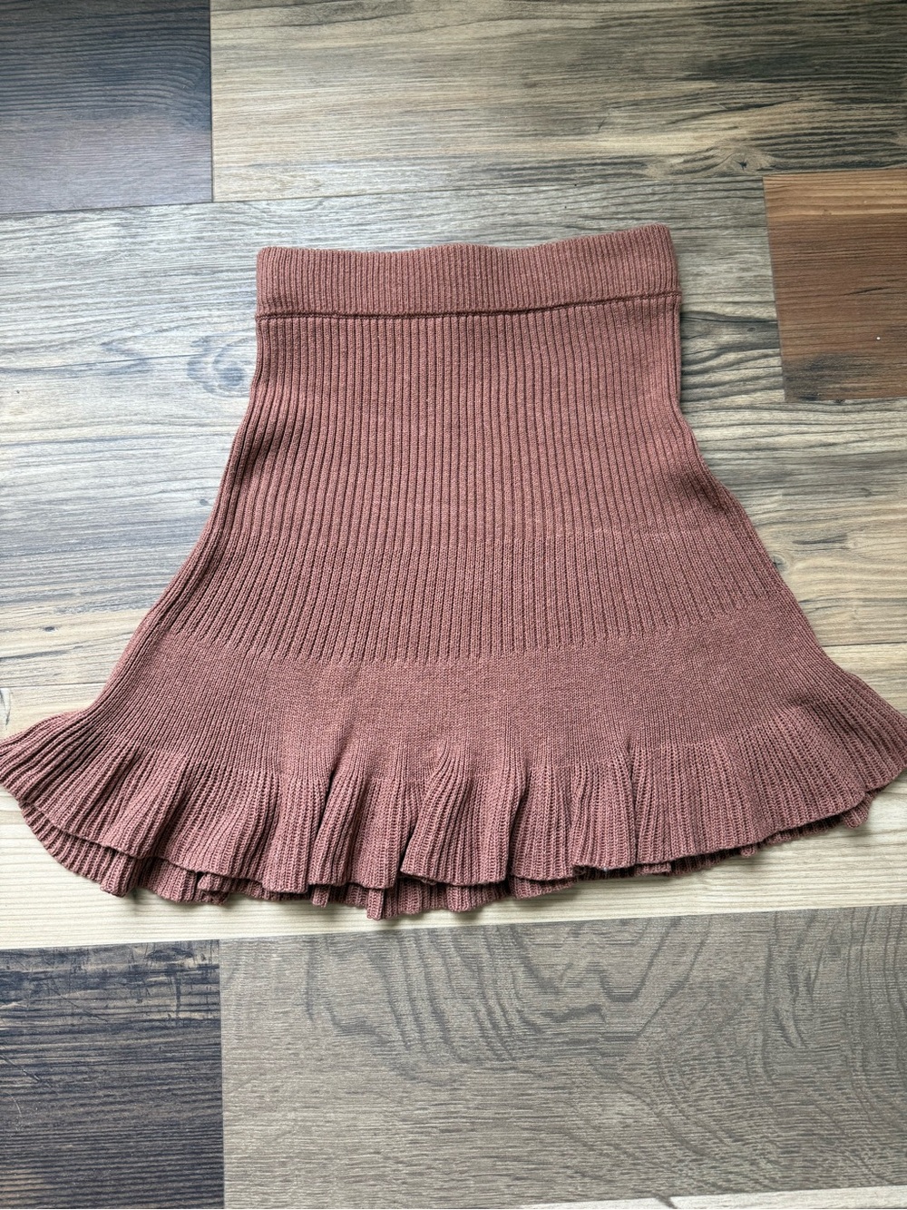 Free People Ribbed Flounce Skirt